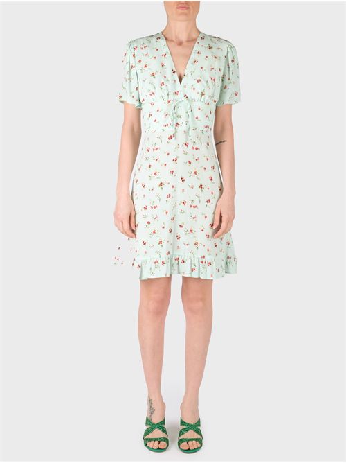 Short crepe dress with V-neck MAR DE MARGARITAS | MMABW01152TMTC0009VE57